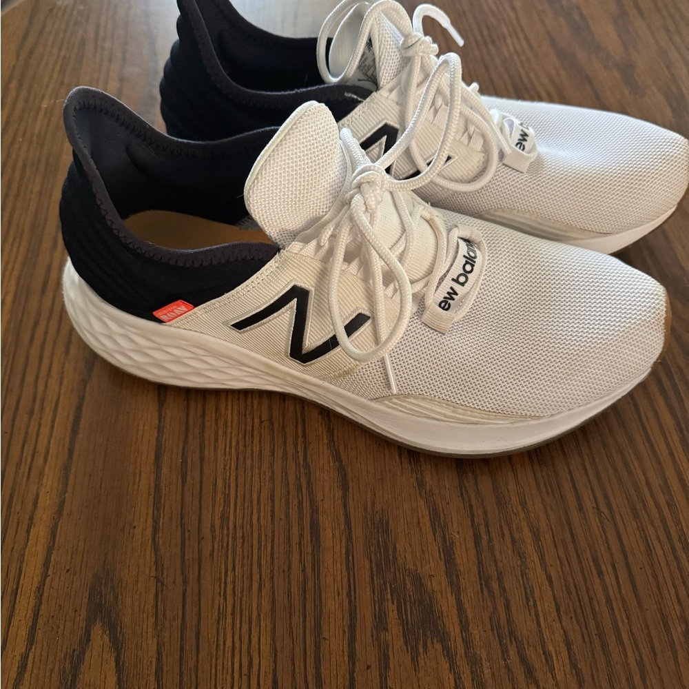 New Balance Roav White and Blue Athletic Shoes